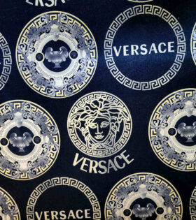 Printed Velvet - Versace - Black