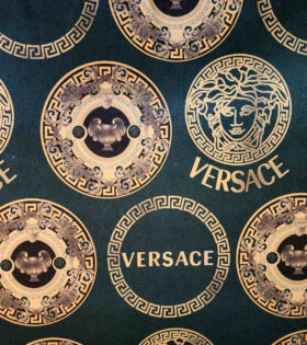 Printed Velvet - Versace - Teal