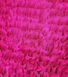All Over Ruffle Tulle - Cerise Pink