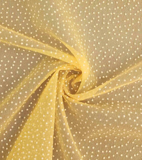 Organdy Satin - Dew Drop - Canary Yellow