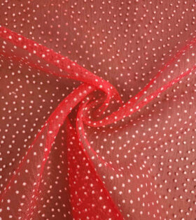 Organdy Satin - Dew Drop - Red