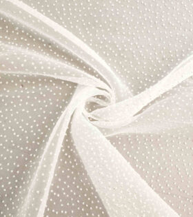 Organdy Satin - Dew Drop - White