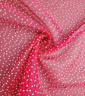 Organdy Satin - Dew Drop - Maroon