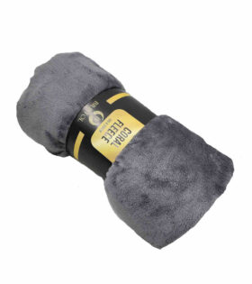 Coral Fleece Throw - Grey