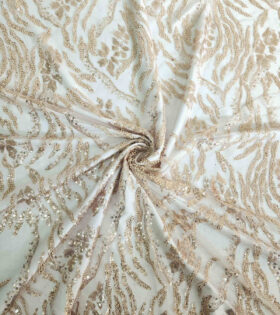 Jasmine Beaded Evening Tulle - Beige