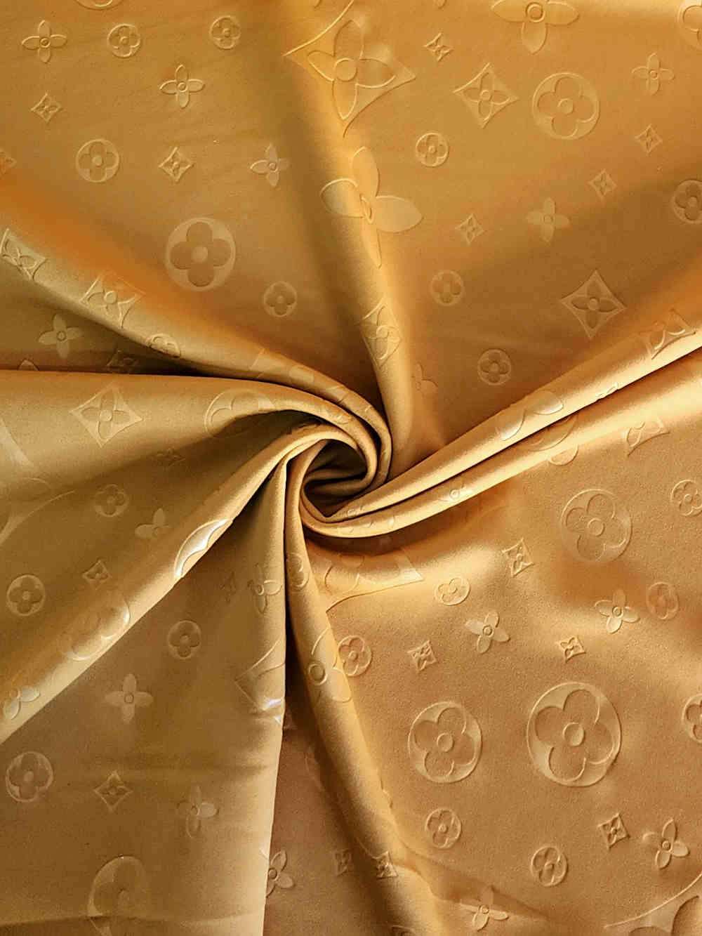 Embossed Scuba Mustard Curtain Dream