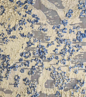 Organdy Brocade - Blue