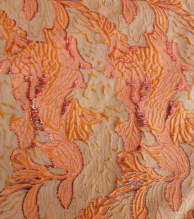 Organdy Brocade - Orange