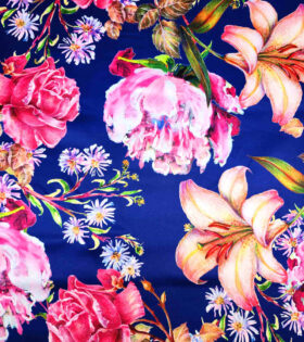 Digital Printed Duchess Satin - Floral