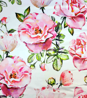 Digital Printed Duchess Satin - Floral