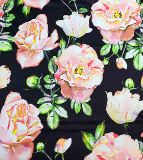Digital Printed Duchess Satin - Floral