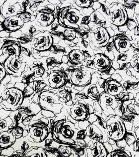 Dior Satin - Floral - Black