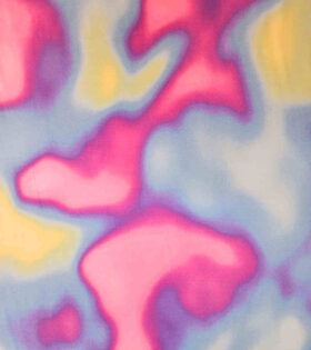 Printed Dull Satin - Abstract - Sky Blue