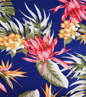 Printed DTY - Floral - Navy Blue
