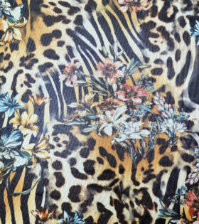Printed Power Mesh - Floral - Multi-Colored