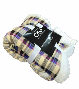 Flannel Sherpa Throw - 1