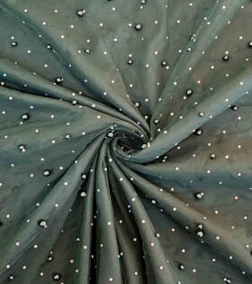 Pearl Diamond Tulle - Bottle Green