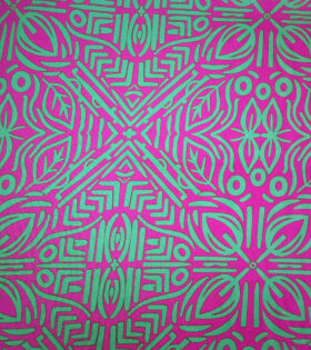 Printed Mini-Matt - Cerise Pink - Abstract