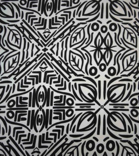 Printed Mini-Matt - Black - Abstract