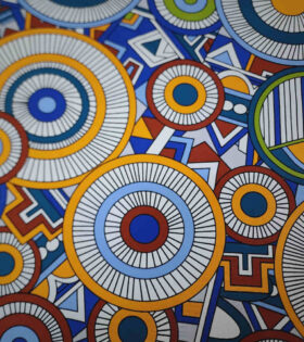 Printed Mini-Matt - Orange - Abstract