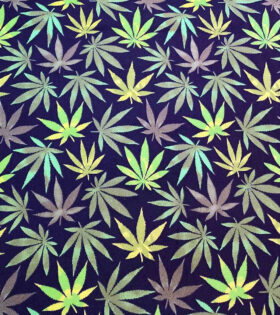 Printed Mini-Matt - Black - Leaves