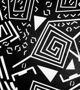 Printed Mini-Matt - Abstract - Black