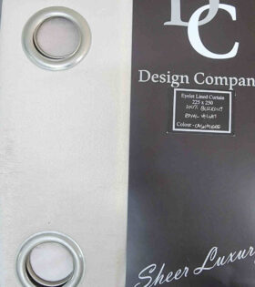 Ready to Hang Curtain (225cm x 250cm) - Eyelet Lined Royal Velvet - Cashmere
