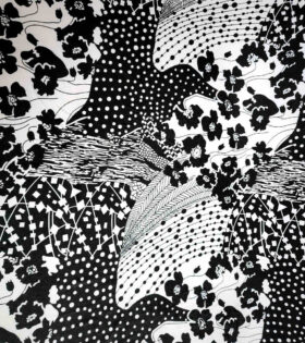 Printed Bon Bon - Floral - Black