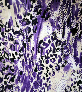 Printed Bon Bon - Natural - Purple