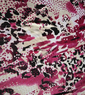 Printed Bon Bon - Natural - Maroon
