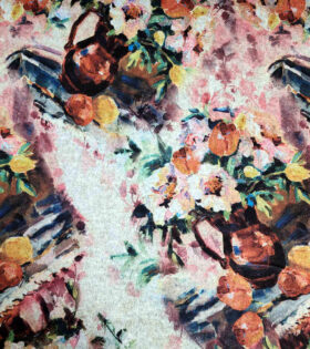 Printed Jersey Knit - Floral - Dusty Pink