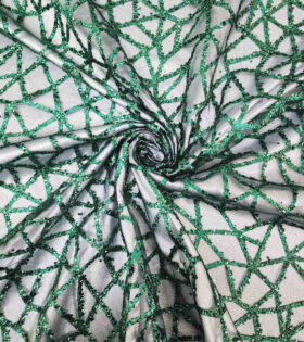 Two Tone Caviar Tulle - Bottle Green