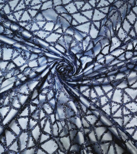 Two Tone Caviar Tulle - Navy Blue