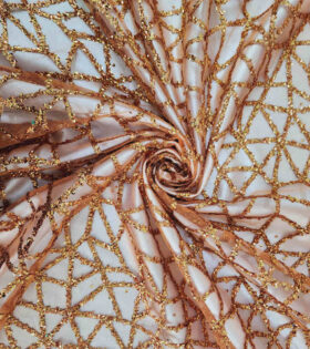 Two Tone Caviar Tulle - Orange
