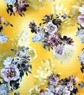 Foil Look Printed Duchess Satin