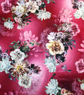 Foil Look Printed Duchess Satin