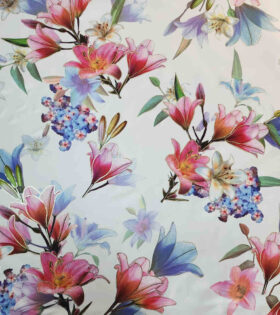 Foil Look Printed Duchess Satin