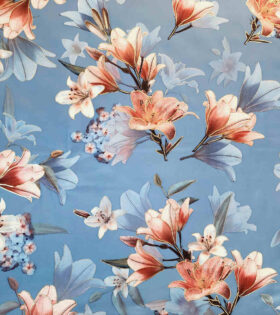 Foil Look Printed Duchess Satin