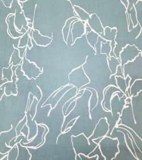 Printed Gause Linen - Aqua