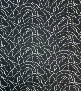 Printed Gause Linen - Black