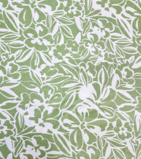 Printed Gause Linen - Apple Green