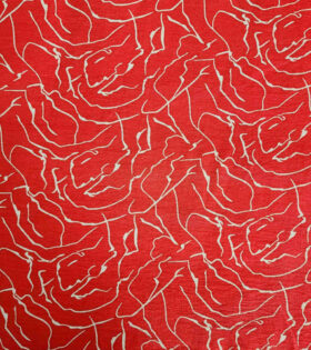 Printed Gause Linen - Burnt Orange