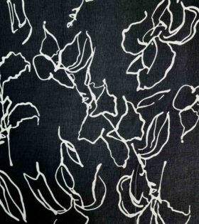 Printed Gause Linen - Black