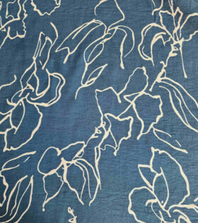 Printed Gause Linen - Teal