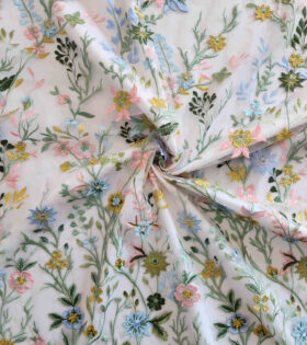 Es Embroidered Tulle - Nude