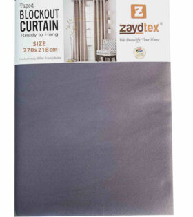 Ready to Hang Curtain (270cm x 218cm) - Taped Lined Block Out - Dark Grey