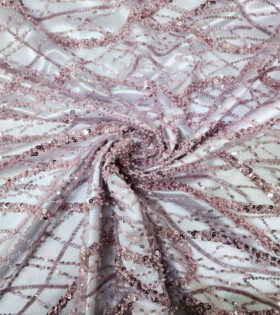 Jayden Beaded Tulle - Mauve