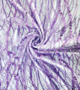 Jayden Beaded Tulle - Lilac