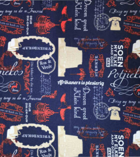 Printed Mini-Matt - Afrikaans - Navy Blue