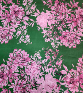 Dior Satin - Floral - Olive Green